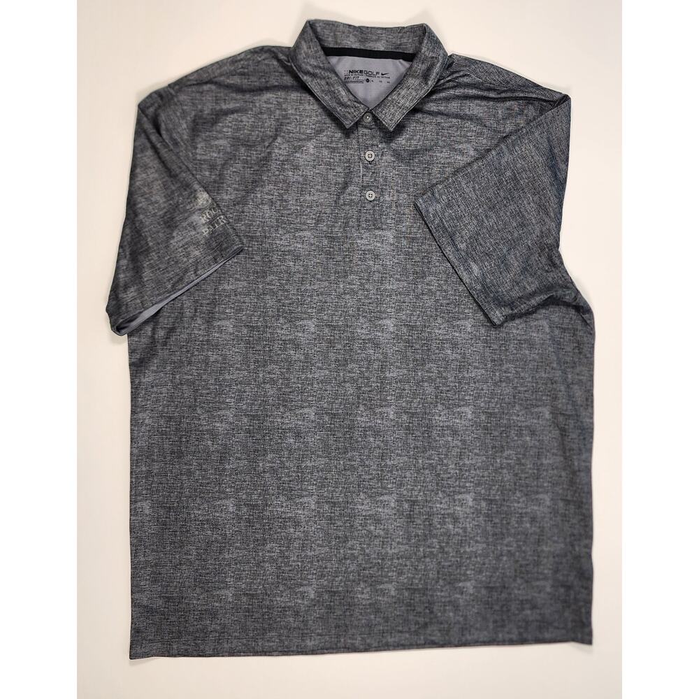 Nike‎ Golf Dri-FIT Polo Shirt XL Gray Short Sleeve Performance
